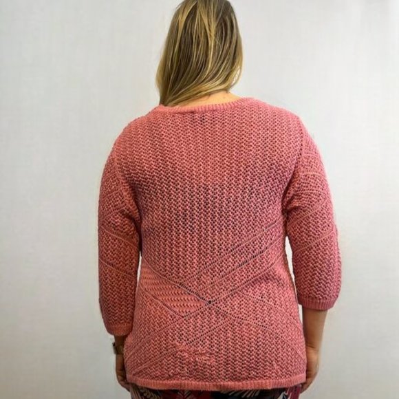 Laura Plus Pink Knit Sweater - Picture 2 of 5